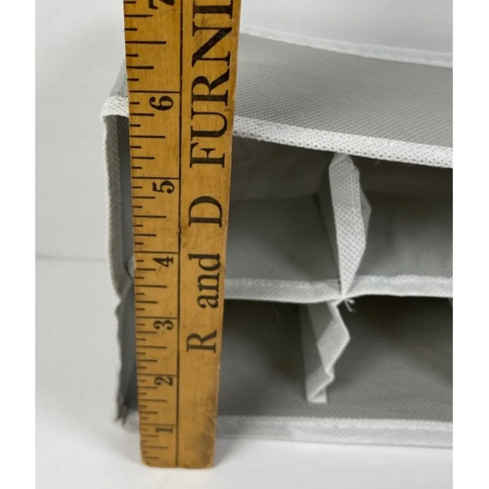 Drawer/Closet Underwear Sock Organizer Drawer Divider 4 Set,‎ Gray 4 pc (10e3)